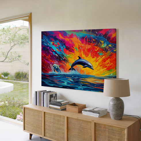Dolphin Heaven Art Canvas